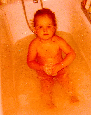 A shot of me naked in my grandmother's
tub!