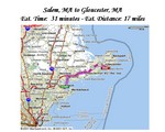 Salem-to-Gloucester mapquest